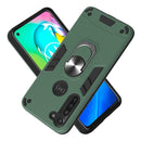For Motorola Moto G8 Power 2 in 1 Armour Series PC + TPU Protective Case with Ring Holder(Dark Green)