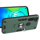 For Motorola Moto G8 Power 2 in 1 Armour Series PC + TPU Protective Case with Ring Holder(Dark Green)