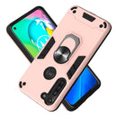 For Motorola Moto G8 Power 2 in 1 Armour Series PC + TPU Protective Case with Ring Holder(Rose Gold)