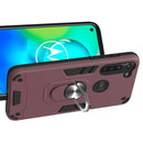 For Motorola Moto G8 Power 2 in 1 Armour Series PC + TPU Protective Case with Ring Holder(Wine Red)