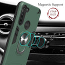 For Motorola Moto G8 Power 2 in 1 Armour Series PC + TPU Protective Case with Ring Holder(Wine Red)