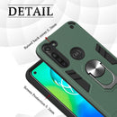 For Motorola Moto G8 Power 2 in 1 Armour Series PC + TPU Protective Case with Ring Holder(Wine Red)