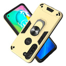 For Motorola Moto G8 Power 2 in 1 Armour Series PC + TPU Protective Case with Ring Holder(Gold)