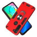 For Motorola Moto G8 Power 2 in 1 Armour Series PC + TPU Protective Case with Ring Holder(Red)