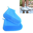 Silicone Non-slip Thickened Wear-resistant Waterproof Shoe Boots Cover, Size:M(Sapphire Blue)