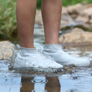 Silicone Non-slip Thickened Wear-resistant Waterproof Shoe Boots Cover, Size:M(Tea Grey)