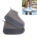 Silicone Non-slip Thickened Wear-resistant Waterproof Shoe Boots Cover, Size:M(Tea Grey)
