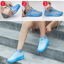Silicone Non-slip Thickened Wear-resistant Waterproof Shoe Boots Cover, Size:M(Orange)
