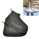 Silicone Non-slip Thickened Wear-resistant Waterproof Shoe Boots Cover, Size:M(Black)