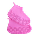 Silicone Non-slip Thickened Wear-resistant Waterproof Shoe Boots Cover, Size:M(Rose Pink)