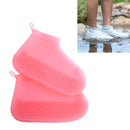 Silicone Non-slip Thickened Wear-resistant Waterproof Shoe Boots Cover, Size:M(Pink)