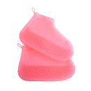 Silicone Non-slip Thickened Wear-resistant Waterproof Shoe Boots Cover, Size:M(Pink)