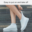 Silicone Non-slip Thickened Wear-resistant Waterproof Shoe Boots Cover, Size:M(Pink)