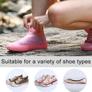 Silicone Non-slip Thickened Wear-resistant Waterproof Shoe Boots Cover, Size:M(Pink)