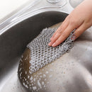 Stainless Steel Round Iron Cleaner Pot Brush Scrubber Home Cookware Kitchen Cleaning Tool, Size:4 x 4 inch