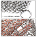 Stainless Steel Round Iron Cleaner Pot Brush Scrubber Home Cookware Kitchen Cleaning Tool, Size:4 x 4 inch