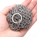 Stainless Steel Round Iron Cleaner Pot Brush Scrubber Home Cookware Kitchen Cleaning Tool, Size:4 x 4 inch