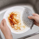 Stainless Steel Round Iron Cleaner Pot Brush Scrubber Home Cookware Kitchen Cleaning Tool, Size:4 x 4 inch