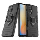 For vivo X50 Pro PC + TPU Anti-fall Protective Case with Ring Holder(Black)