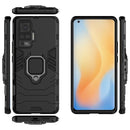 For vivo X50 Pro PC + TPU Anti-fall Protective Case with Ring Holder(Black)