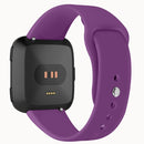For Fitbit Versa 2 / Fitbit Versa / Fitbit Versa Lite Solid Color Silicone Watch Band, Size:L(Purple)