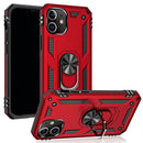 For iPhone 12 / 12 Pro Shockproof TPU + PC Protective Case with 360 Degree Rotating Holder(Black)