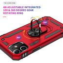 For iPhone 12 / 12 Pro Shockproof TPU + PC Protective Case with 360 Degree Rotating Holder(Gold)