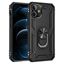 For iPhone 12 Pro Max Shockproof TPU + PC Protective Case with 360 Degree Rotating Holder(Black)