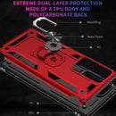 For Samsung Galaxy Note 20 5G Shockproof TPU + PC Protective Case with 360 Degree Rotating Holder(Dark Green)