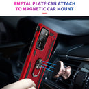 For Samsung Galaxy Note 20 5G Shockproof TPU + PC Protective Case with 360 Degree Rotating Holder(Dark Green)