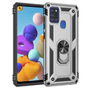 For Samsung Galaxy A21s Shockproof TPU + PC Protective Case with 360 Degree Rotating Holder(Silver)