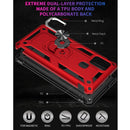 For Samsung Galaxy A21s Shockproof TPU + PC Protective Case with 360 Degree Rotating Holder(Silver)