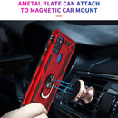 For Samsung Galaxy A21s Shockproof TPU + PC Protective Case with 360 Degree Rotating Holder(Silver)