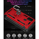 For Samsung Galaxy M31 Shockproof TPU + PC Protective Case with 360 Degree Rotating Holder(Red)