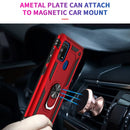 For Samsung Galaxy M31 Shockproof TPU + PC Protective Case with 360 Degree Rotating Holder(Red)