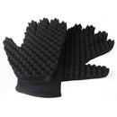4 PCS Sponge Wipe Black Hair Styling Gloves(Double-Sided)