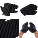 4 PCS Sponge Wipe Black Hair Styling Gloves(Double-Sided)