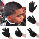 4 PCS Sponge Wipe Black Hair Styling Gloves(Double-Sided)