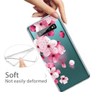 For Samsung Galaxy S10+ Coloured Drawing Pattern Highly Transparent TPU Protective Case(Cherry Blossoms)