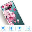 For Samsung Galaxy S10+ Coloured Drawing Pattern Highly Transparent TPU Protective Case(Cherry Blossoms)