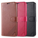 For Huawei Honor V20 AZNS Sheepskin Texture Horizontal Flip Leather Case with Holder & Card Slots & Wallet(Black)