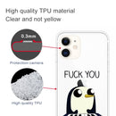 For iPhone 11 Coloured Drawing Pattern Highly Transparent TPU Protective Case(Penguin)