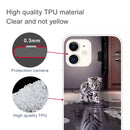For iPhone 11 Coloured Drawing Pattern Highly Transparent TPU Protective Case(Cat Tiger)