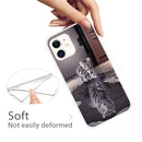 For iPhone 11 Coloured Drawing Pattern Highly Transparent TPU Protective Case(Cat Tiger)