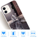 For iPhone 11 Coloured Drawing Pattern Highly Transparent TPU Protective Case(Cat Tiger)