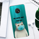 For Nokia 6.2 / 7.2 Coloured Drawing Pattern Highly Transparent TPU Protective Case(Mask Cat)