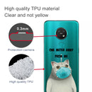 For Nokia 6.2 / 7.2 Coloured Drawing Pattern Highly Transparent TPU Protective Case(Mask Cat)