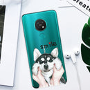 For Nokia 6.2 / 7.2 Coloured Drawing Pattern Highly Transparent TPU Protective Case(Pinch Dog)