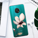 For Nokia 6.2 / 7.2 Coloured Drawing Pattern Highly Transparent TPU Protective Case(Lotus)