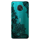 For Nokia 6.2 / 7.2 Coloured Drawing Pattern Highly Transparent TPU Protective Case(Black Rose)